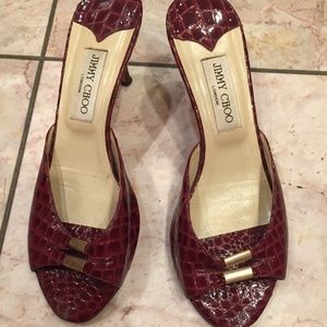 Jimmy Choo Maroon Slides